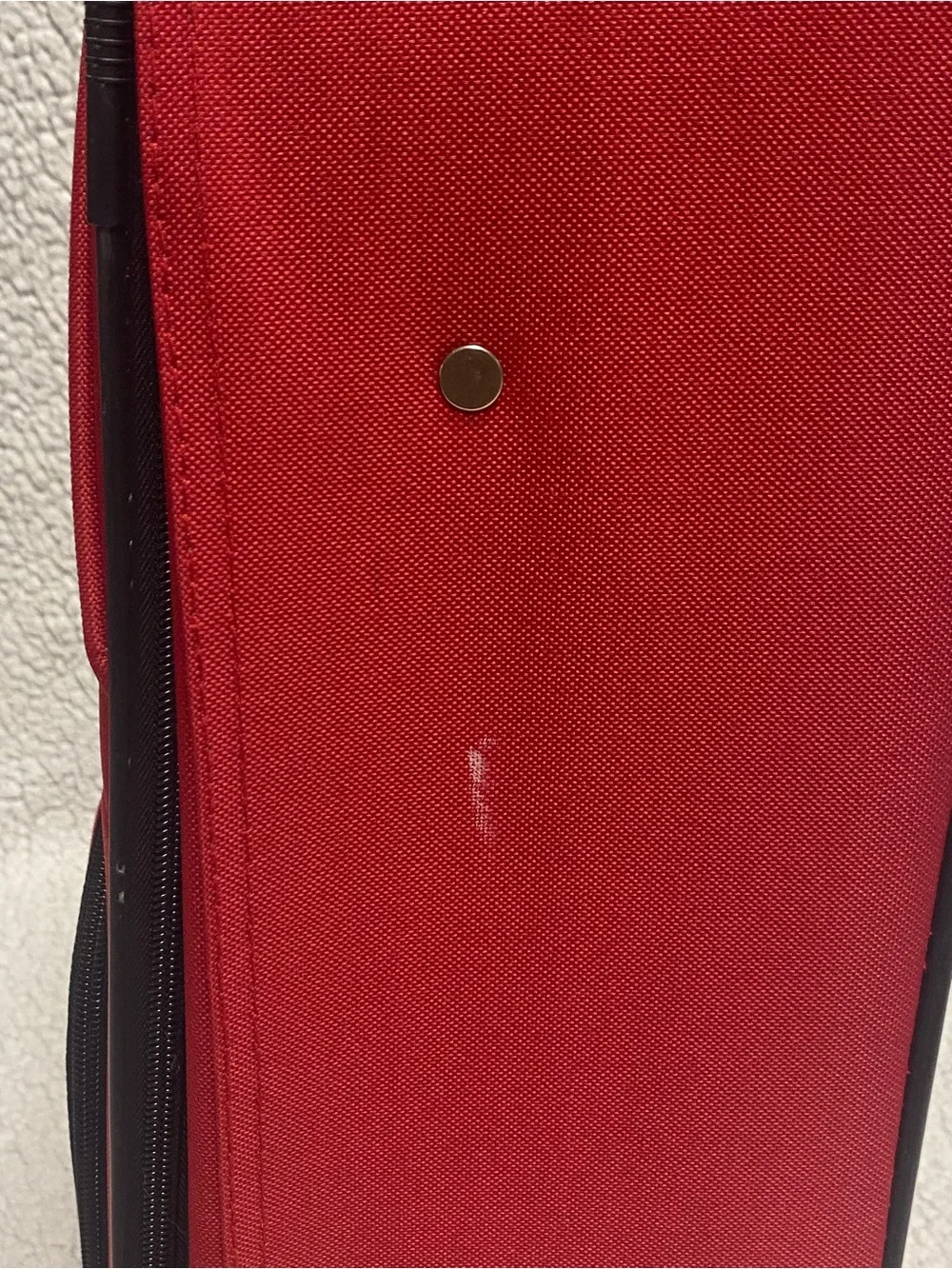 Rockland Lightweight Carry-On Suitcase Soft side Fabric Red/Black